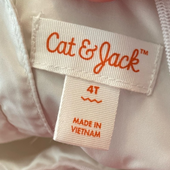 Girls Cream Rosette Tulle Dress Toddlers - Cat & Jack 4T - Picture 2 of 7